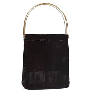 CARTIER Hand Bag Nylon Black